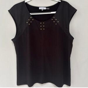 Calvin Klein Women's Top with Gold Accents